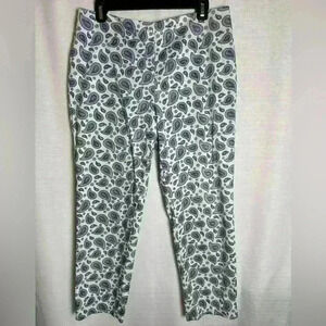 Doncaster women’s cropped paisley pants, size 10